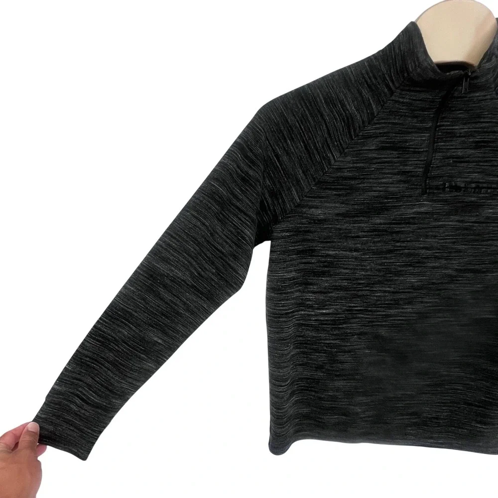 Apt 9 Quarter Zip Pullover Men‎ Large Black Space Dye Gorpcore Techwear Casual